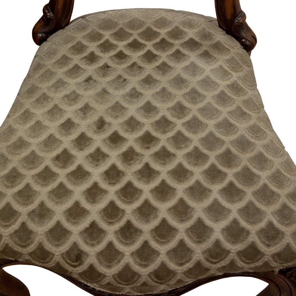 Pair of walnut side chairs c1855 View VIII