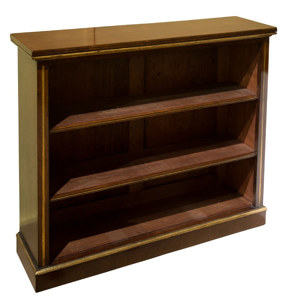 19thC mahogany & gilt open bookcase c1840