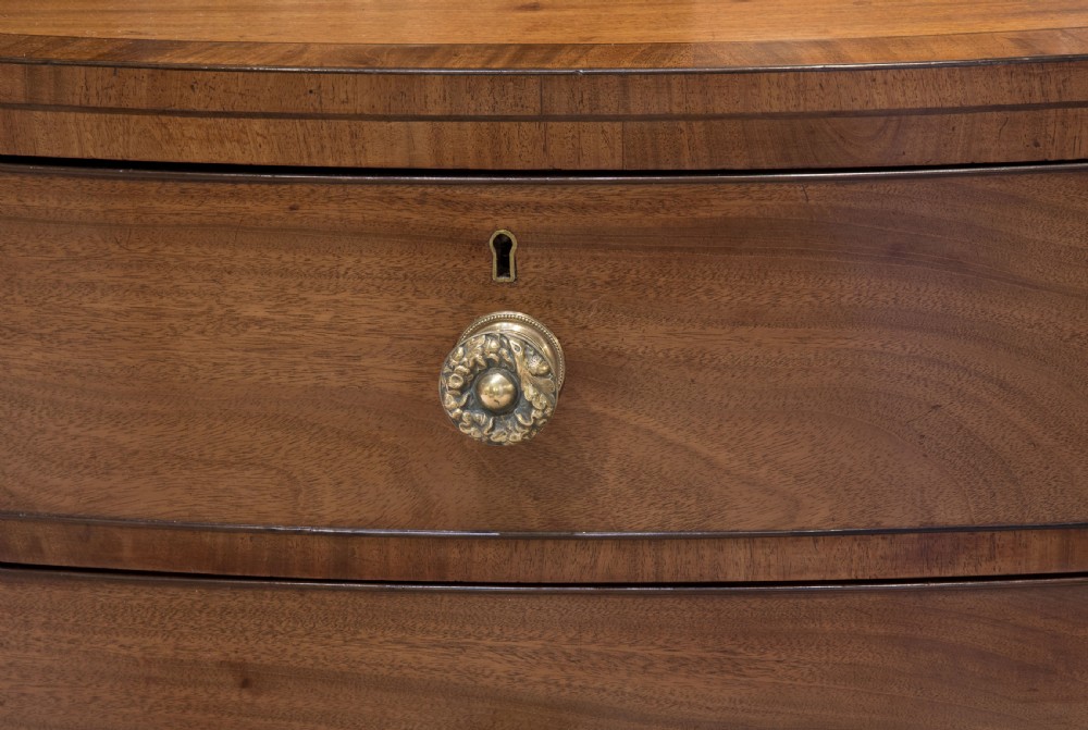 Regency mahogany bowfronted chest of drawers View VI