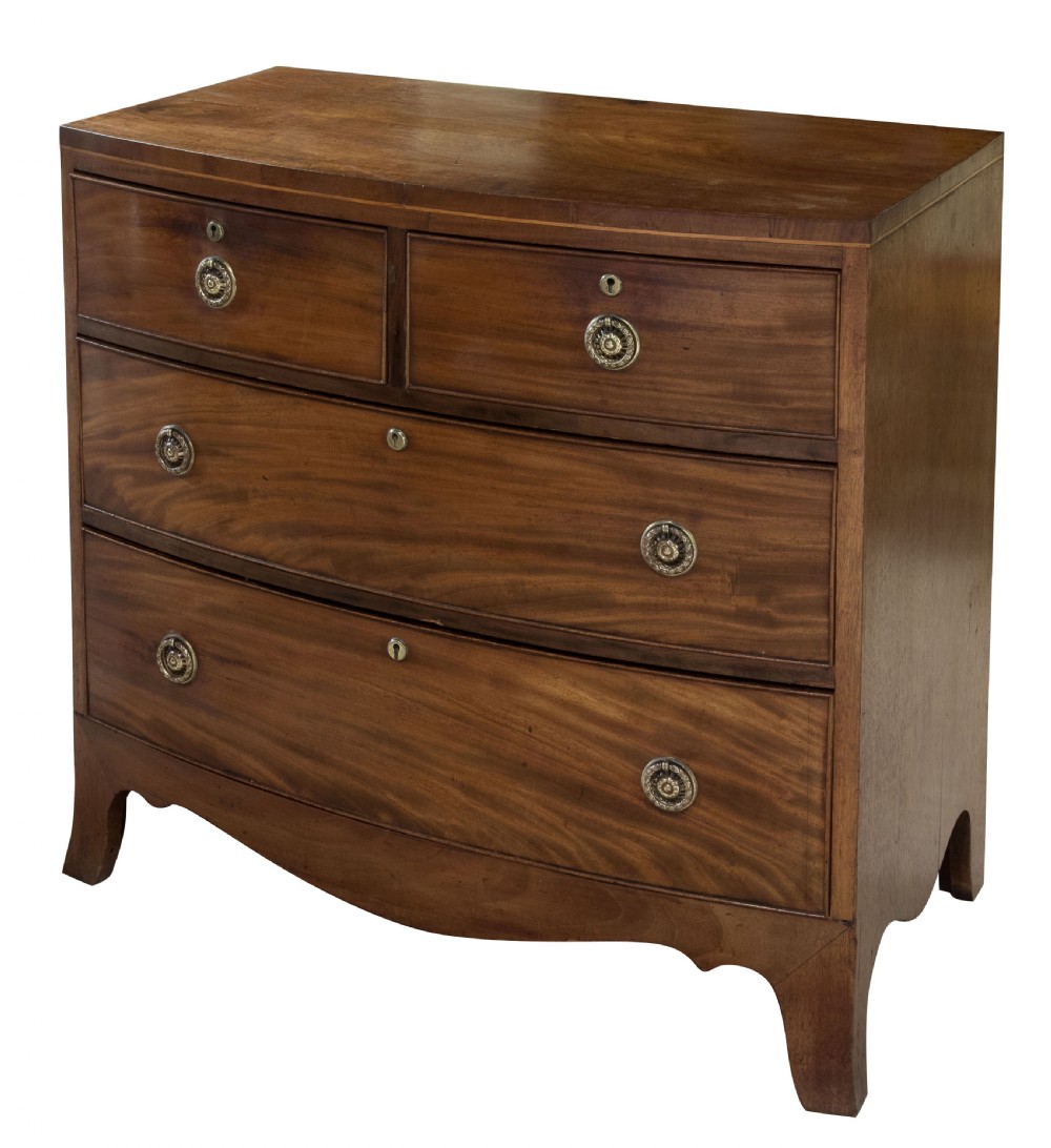 Georgian mahogany bowfronted chest of drawers