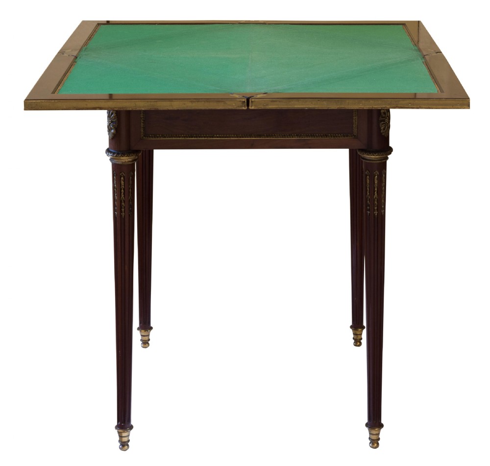 Louis XVI style envelope card table View II
