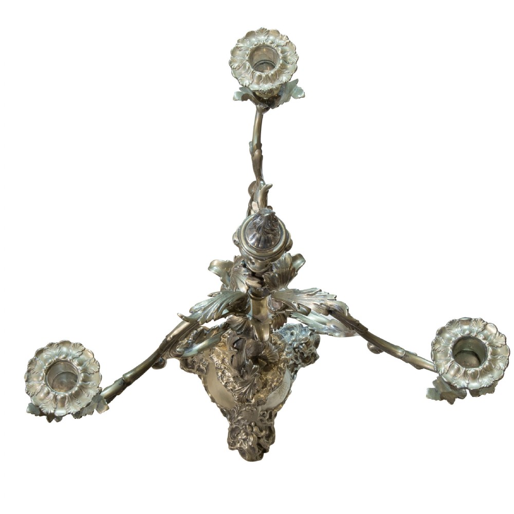 19th Century silver plated candelabra View III