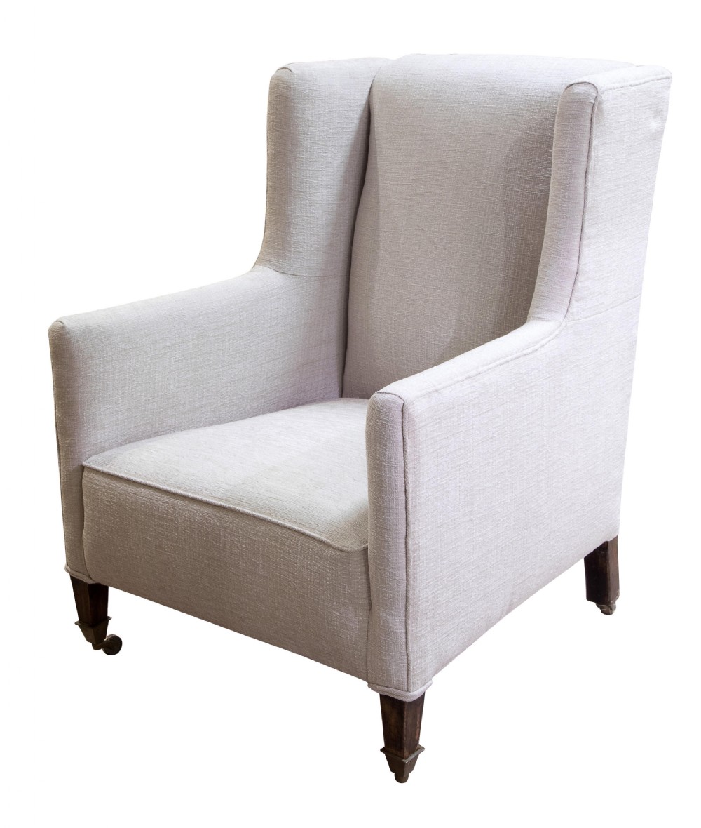 Pair of newly upholstered Edwardian chairs View II