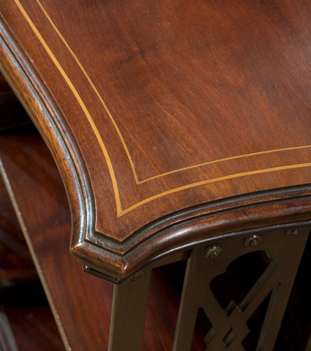 Inlaid revolving bookcase c1900 View V