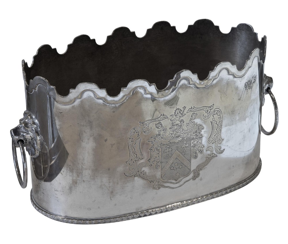 Silver plated jardiniere