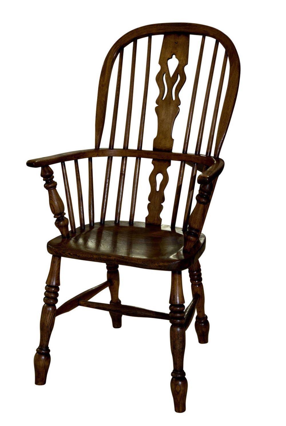 19thC elm & ash hoop back windsor chair