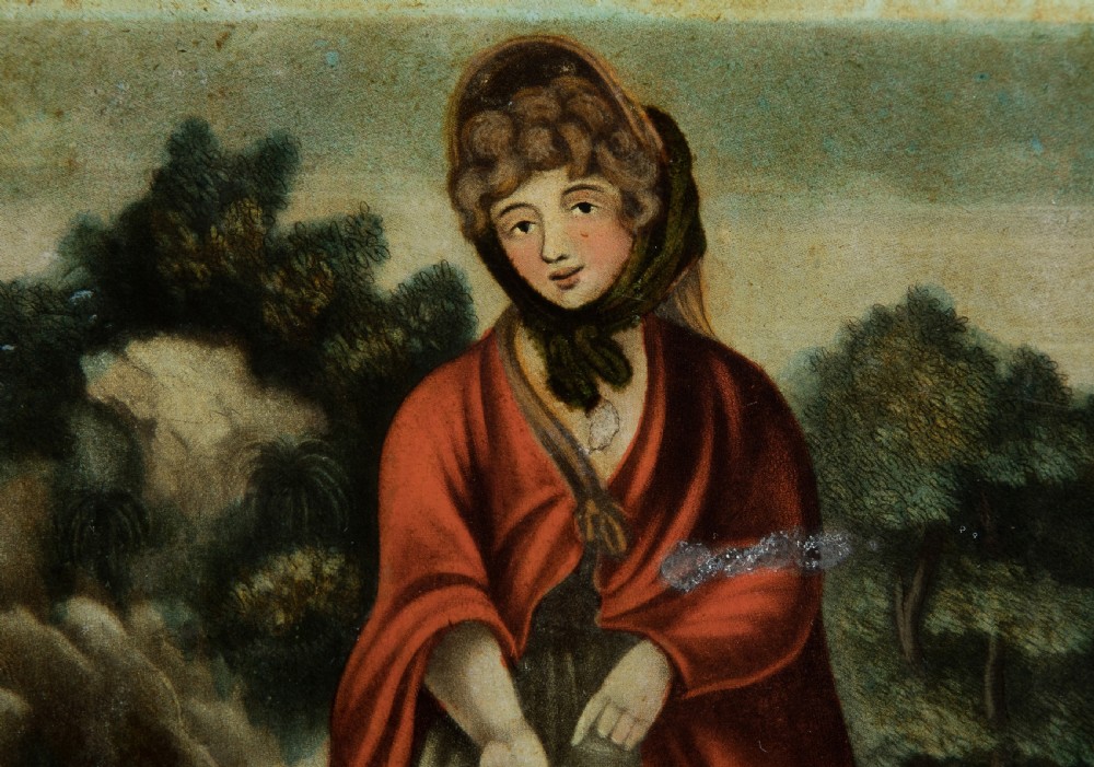 Pair of 19thC gloss paintings 'The Match Boy' & 'The Gypsy Girl' View IX