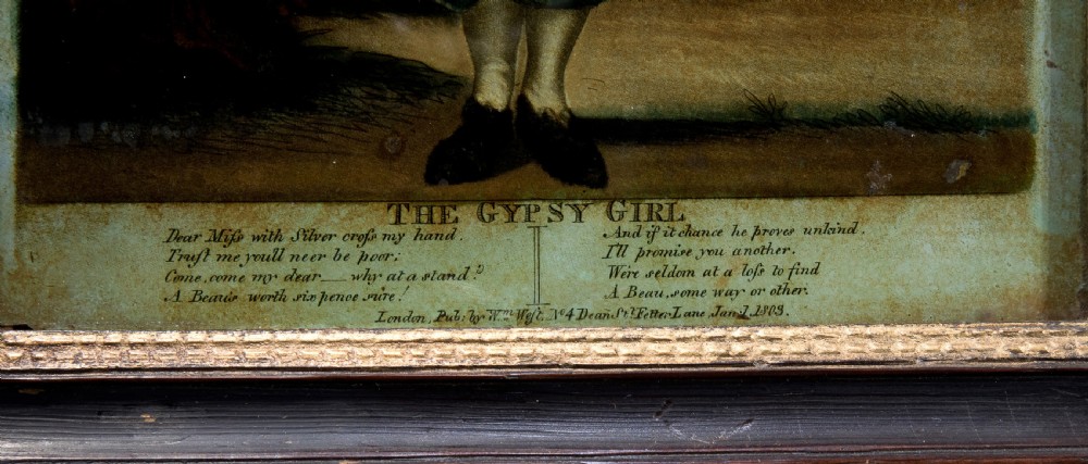 Pair of 19thC gloss paintings 'The Match Boy' & 'The Gypsy Girl' View X