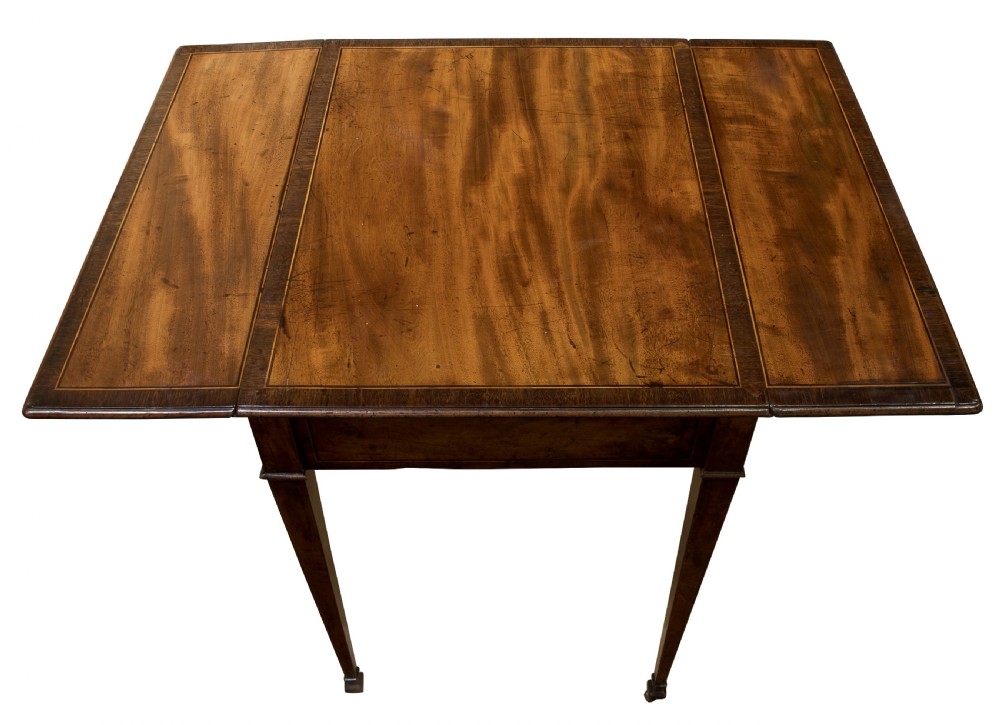 Sheraton period mahogany pembroke table c1780 View V