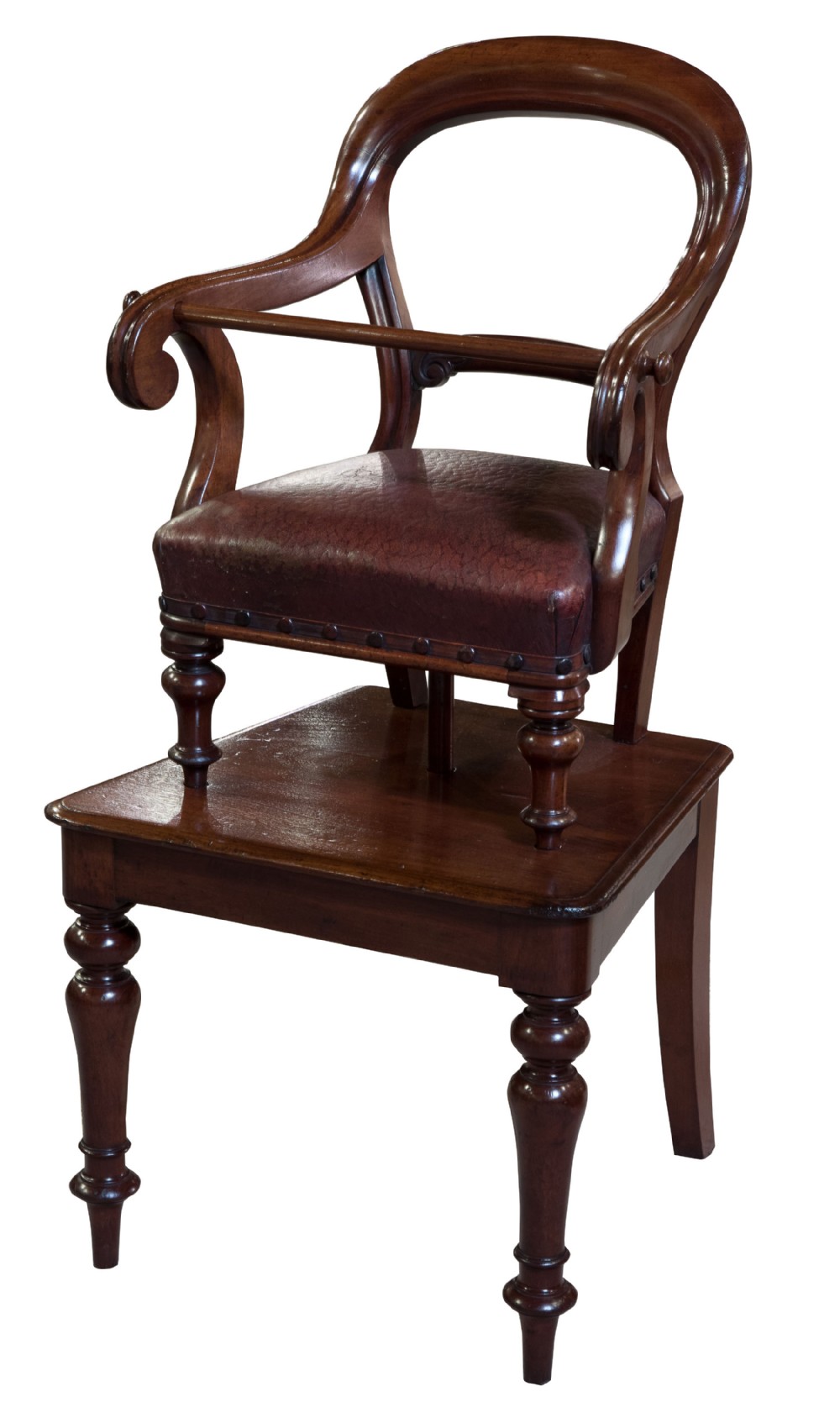 Early Victorian mahogany childs chair c1860