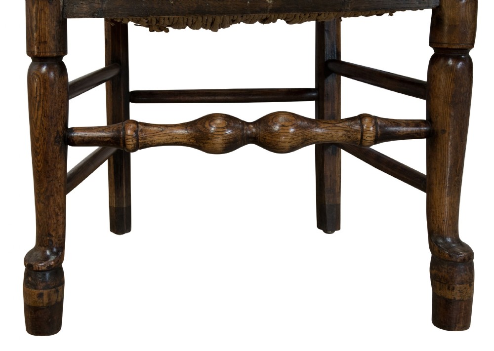 Fine set of 6+2 ash ladder back chairs of lovely colour & patina c1820 View IX