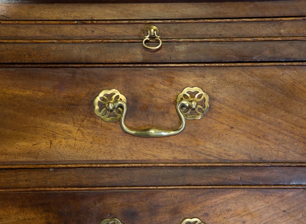 Georgian mahogany bachelors' chest with brushing slide over drawers View V