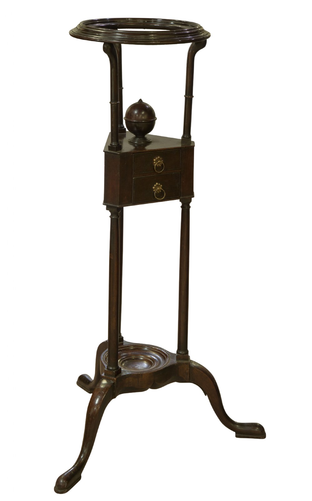 George III mahogany wig stand c1780