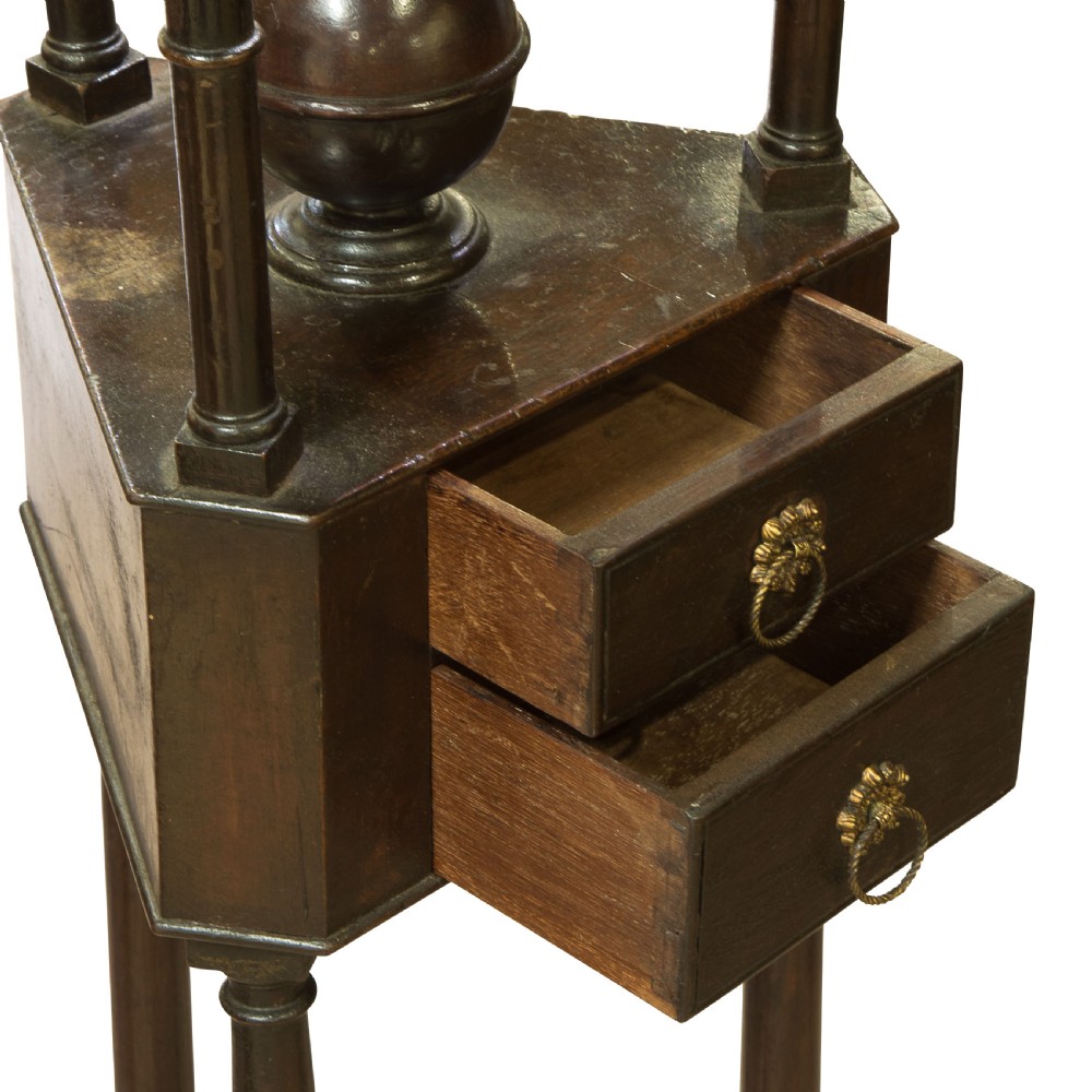 George III mahogany wig stand c1780 View III