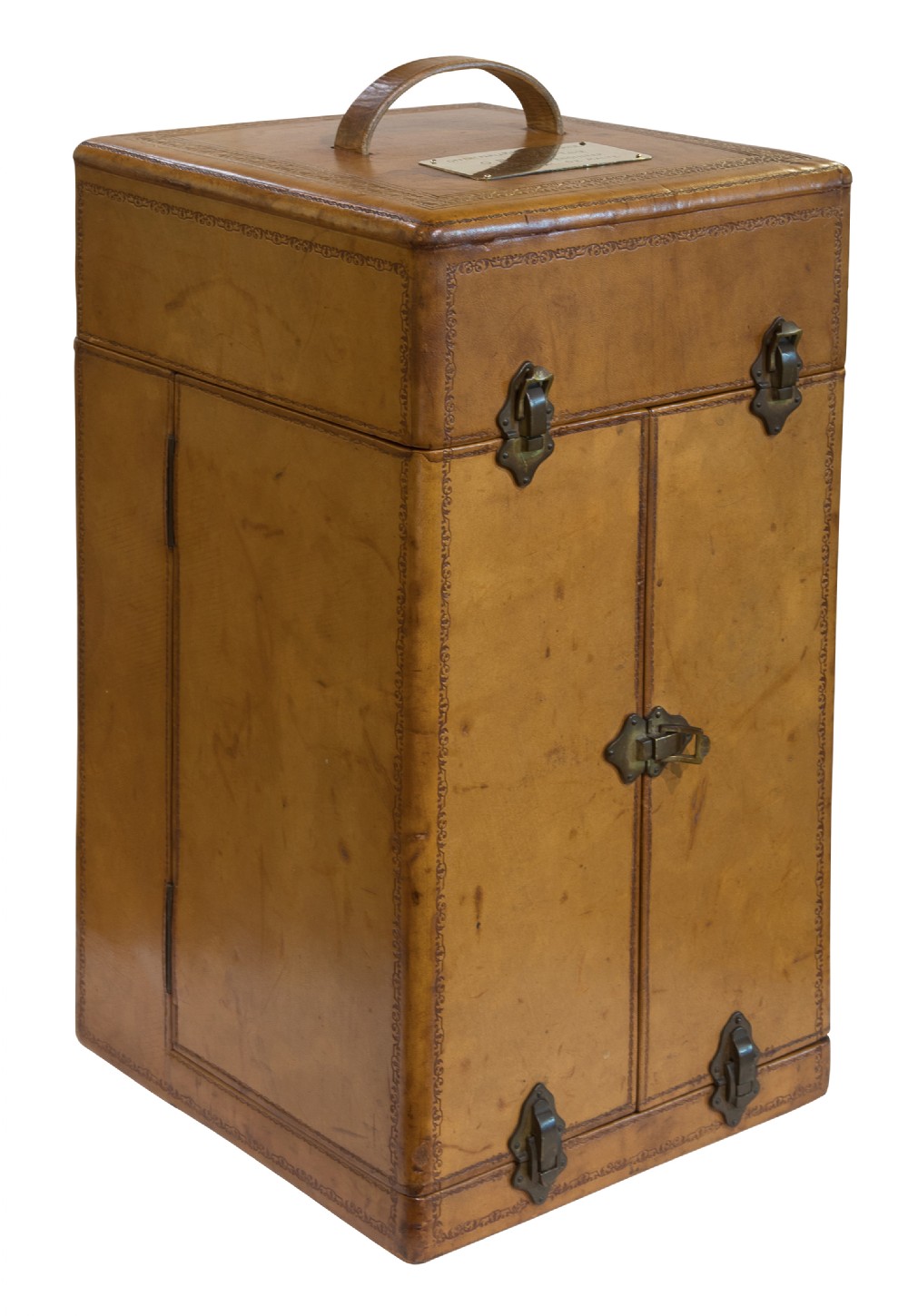 Early 20thC leather presentation case to G.D.Leys Esq. c1920