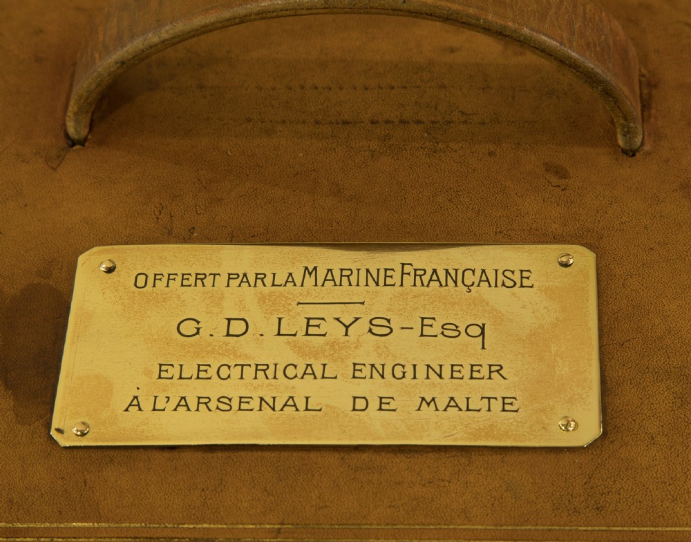 Early 20thC leather presentation case to G.D.Leys Esq. c1920 View VII