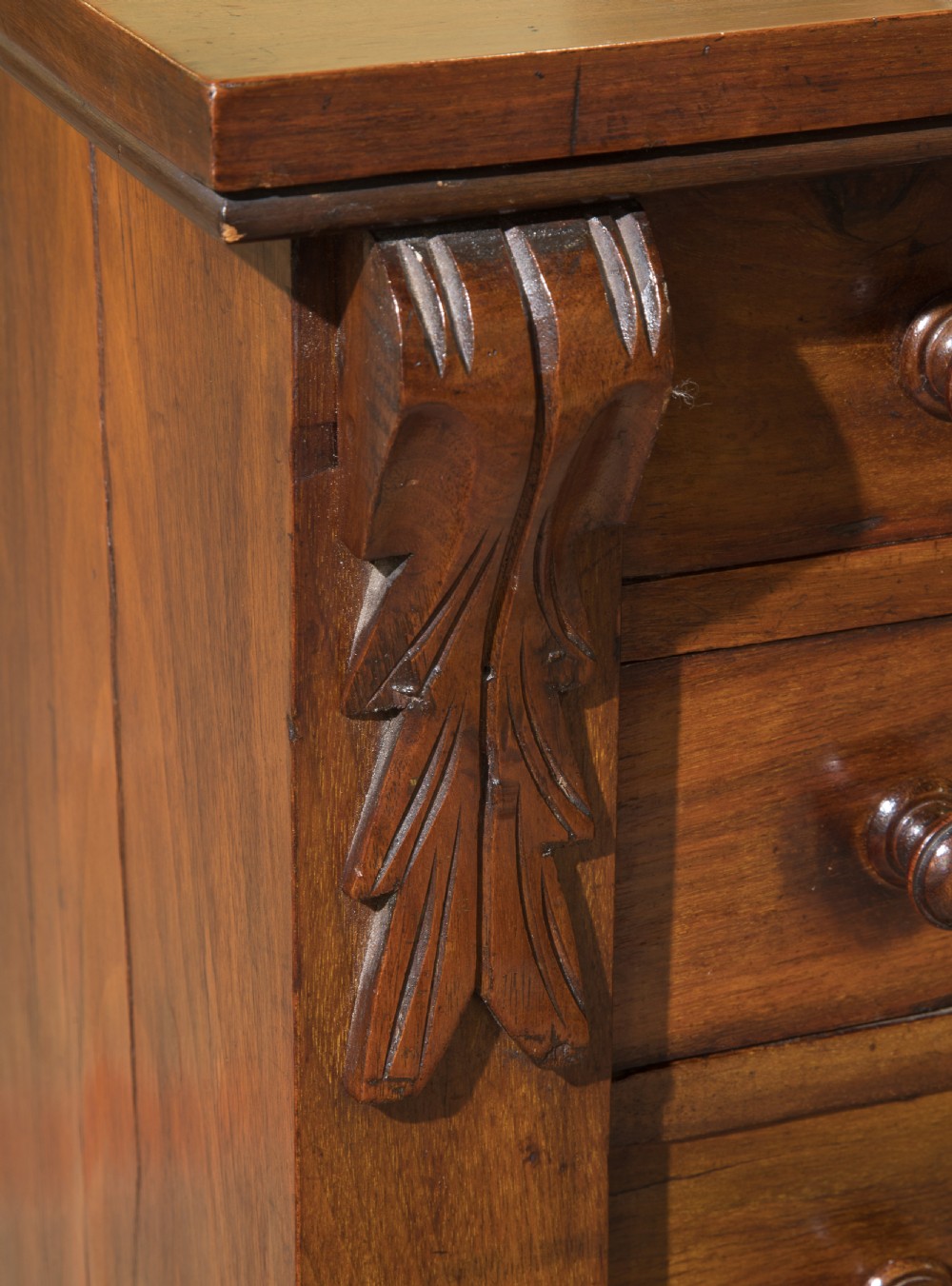 Small mahogany Victorian wellington chest of drawers View V