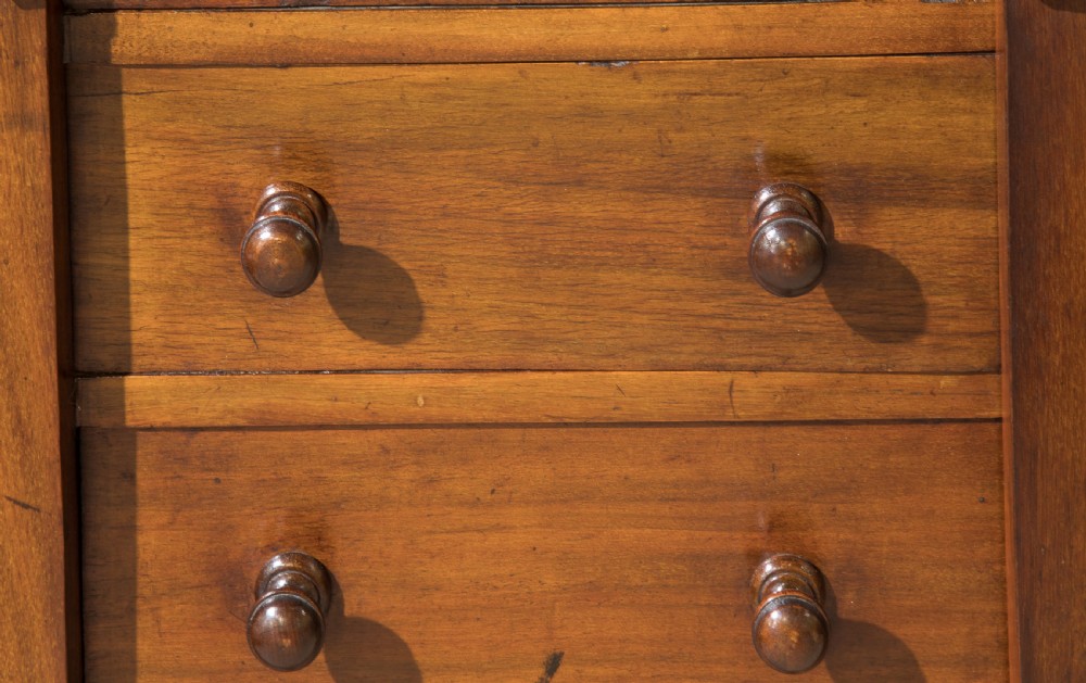 Small mahogany Victorian wellington chest of drawers View VI