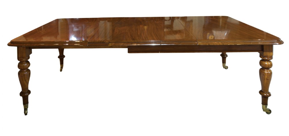 Victorian mahogany extending dining table with 2 original leaves c1870 View III