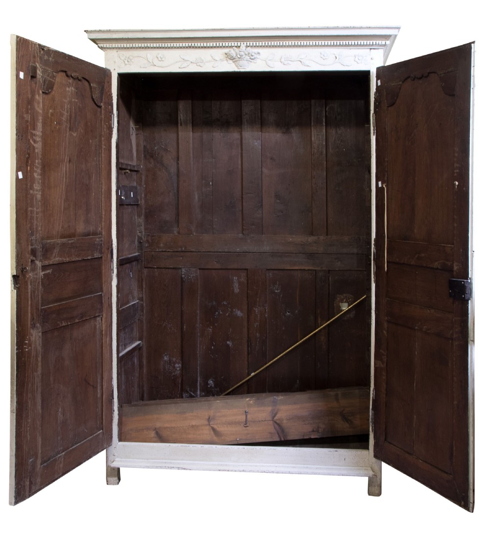 19thC French painted armoire View II