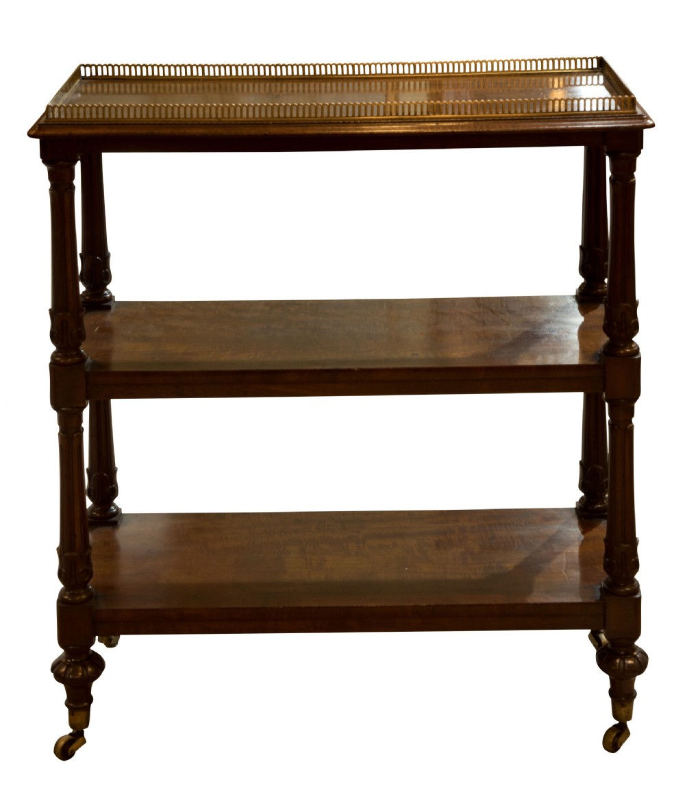 Regency mahogany 3 tier Etagere c1820-30 View II