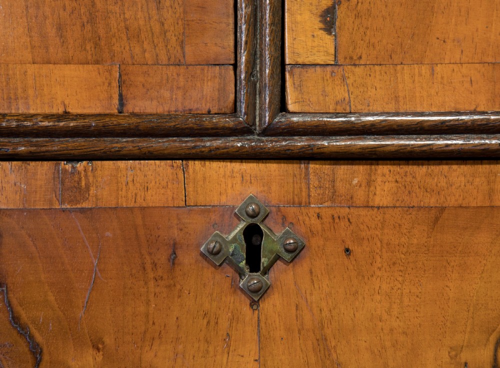 18thC walnut & oak chest on stand supported on cabriole legs View VI