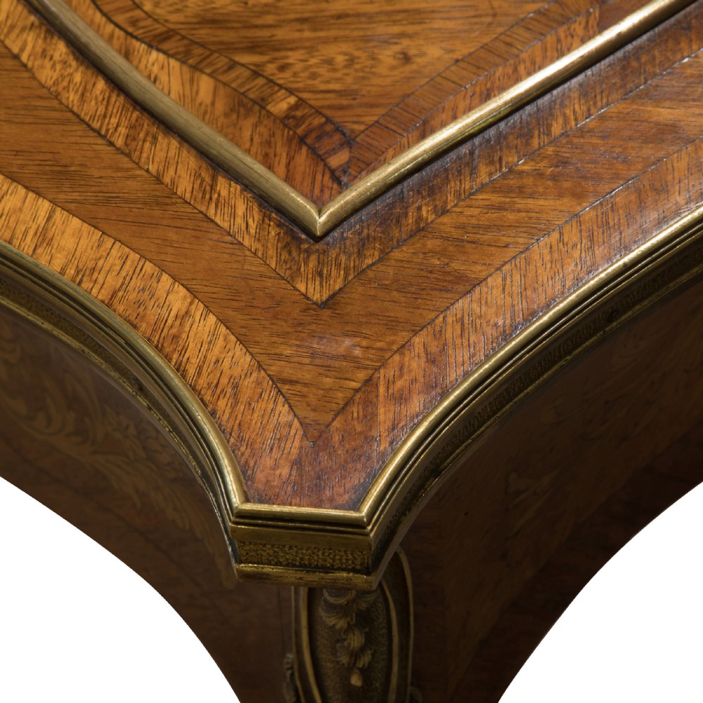 French walnut & marquetry vitrine with ormolu mounts c1870 View VII