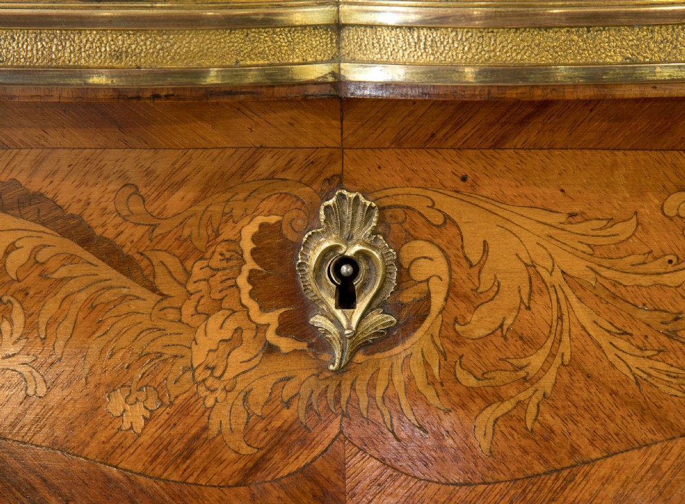 French walnut & marquetry vitrine with ormolu mounts c1870 View IX