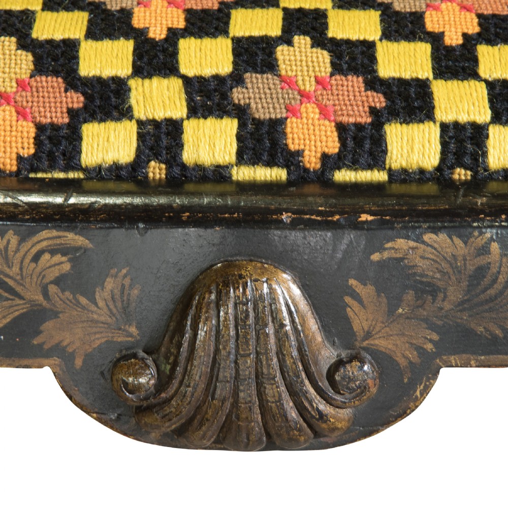 Pair of Queen Anne style japanned side chairs c1880-1900 View VII