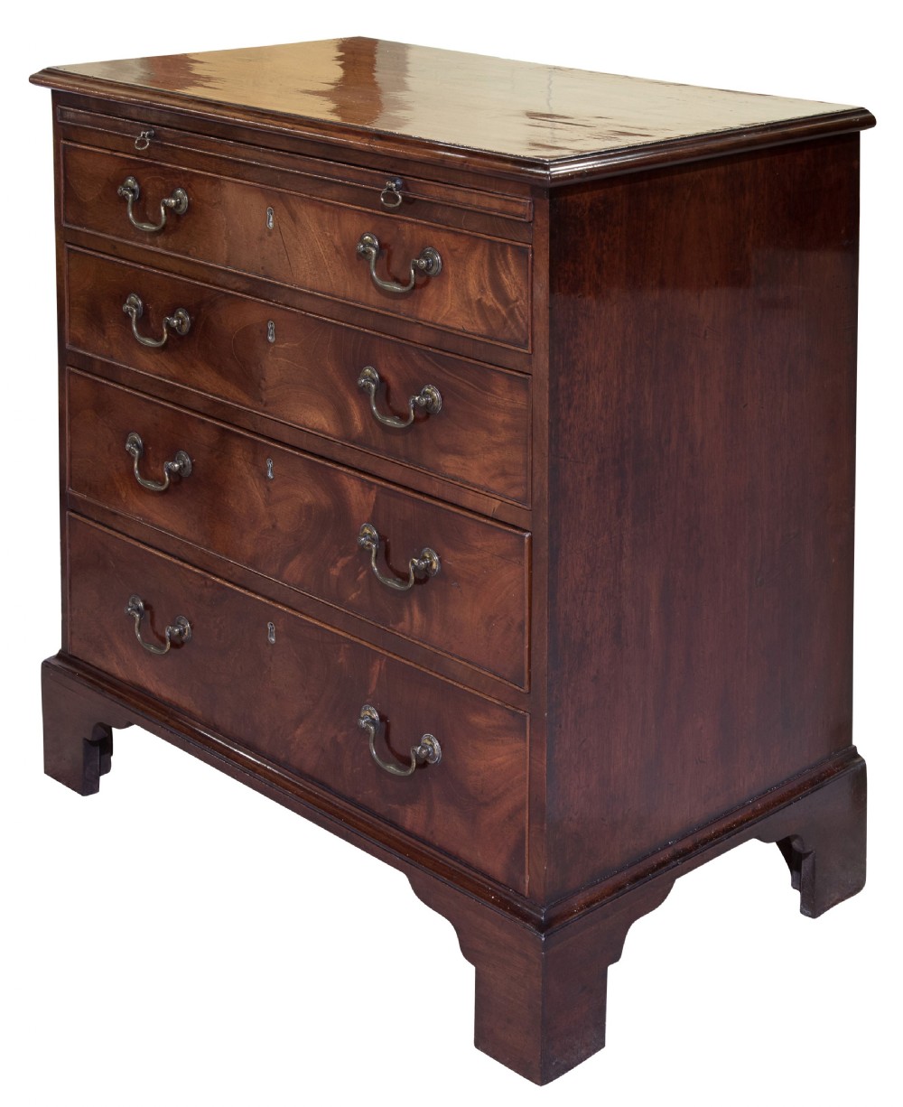 George III mahogany graduated chest of 4 drawers c1780
