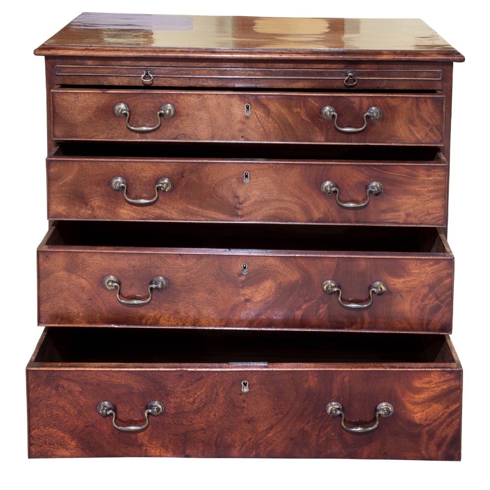 George III mahogany graduated chest of 4 drawers c1780 View III