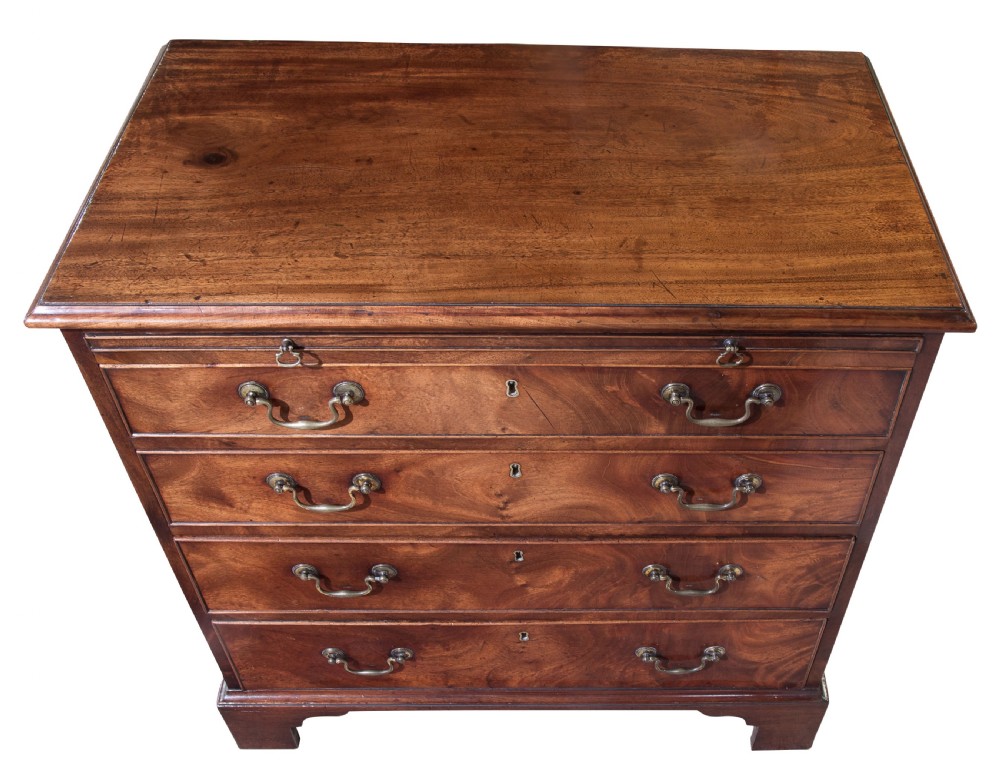George III mahogany graduated chest of 4 drawers c1780 View IV