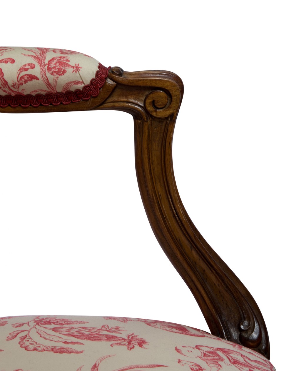 Walnut framed Louis XVI style fauteille c1900 View VI