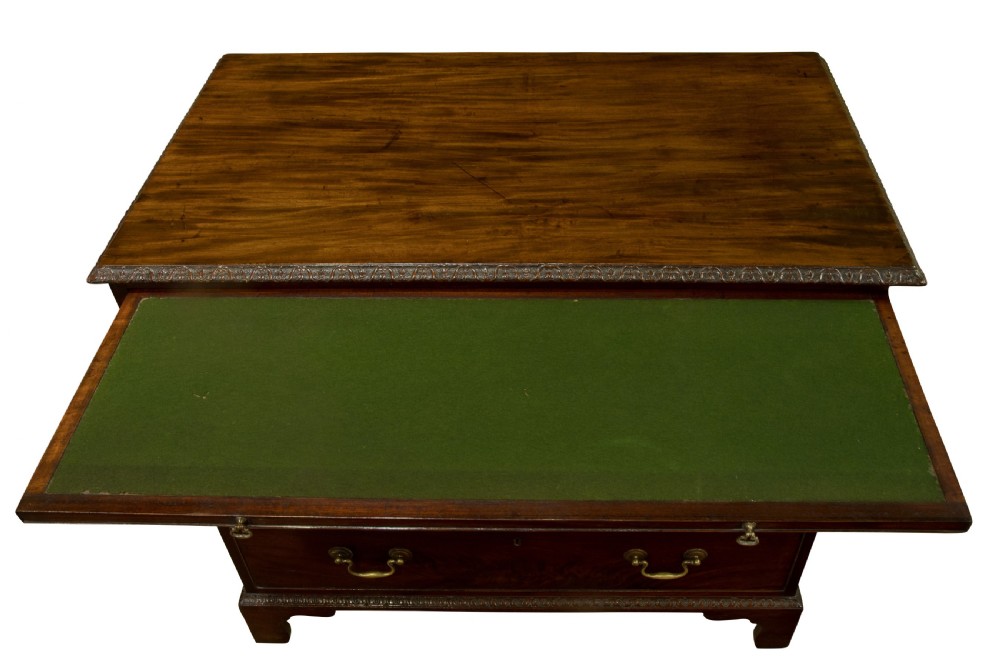 Fine 18thC mahogany chest with writing slide c1770 View IV