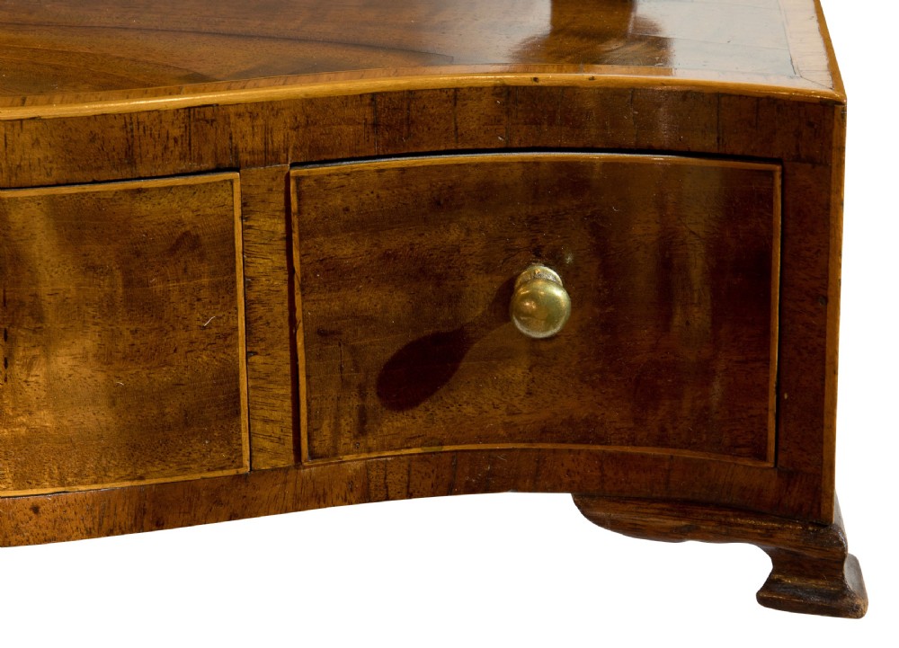 George III mahogany serpentine front toilet mirror View VI