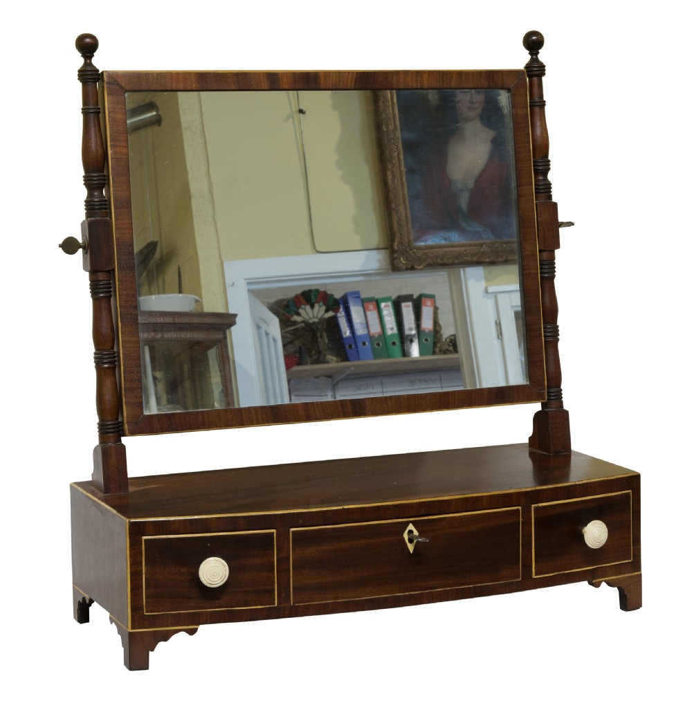 Regency mahogany swing toilet mirror with Kingwood branding