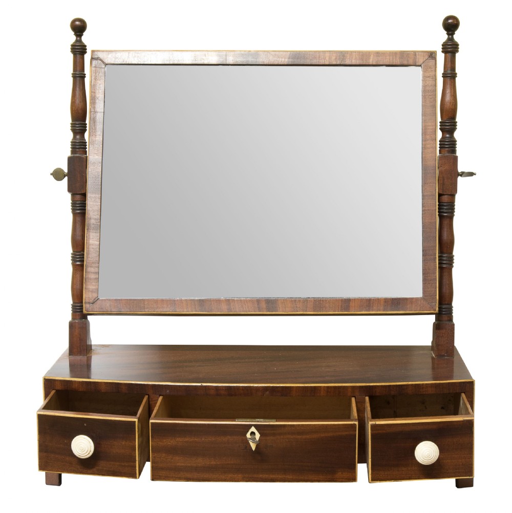 Regency mahogany swing toilet mirror with Kingwood branding View III