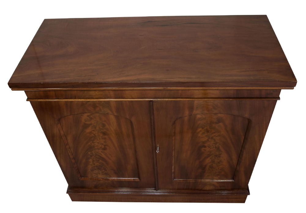 Victorian flame mahogany chiffonier c1870 View IV