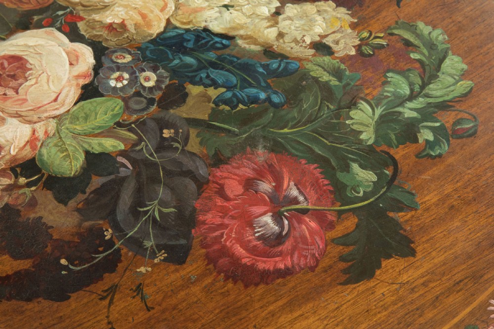 Edwardian mahogany and painted side table View VII