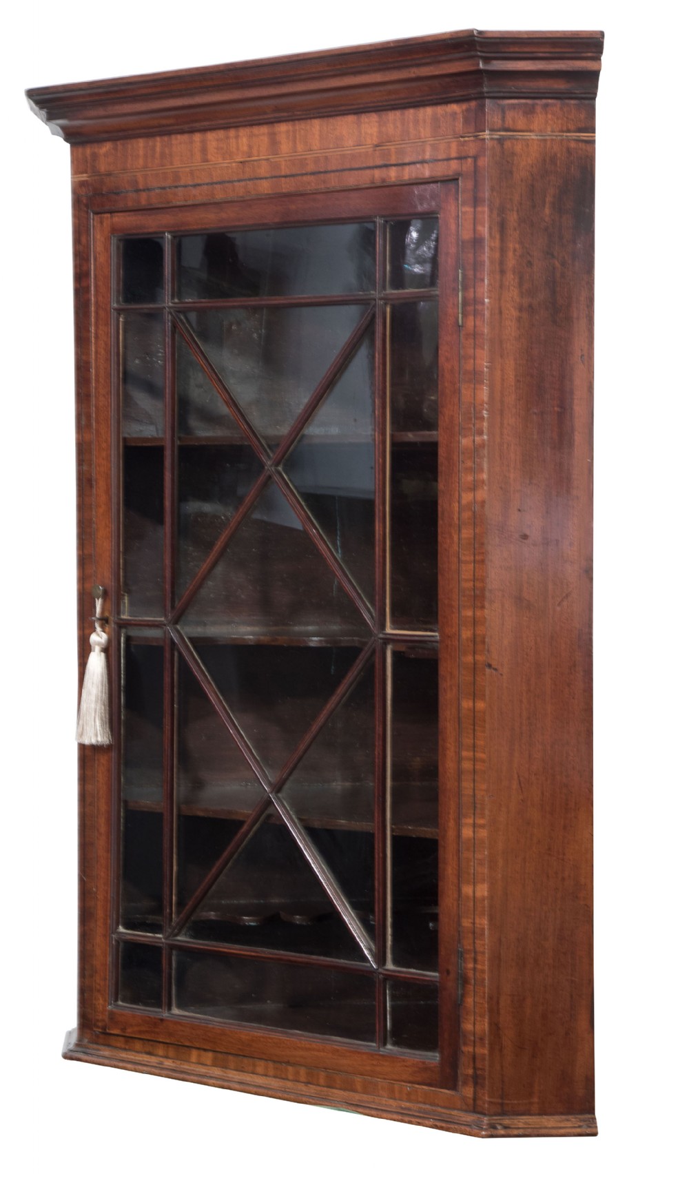 Georgian mahogany display corner cupboard