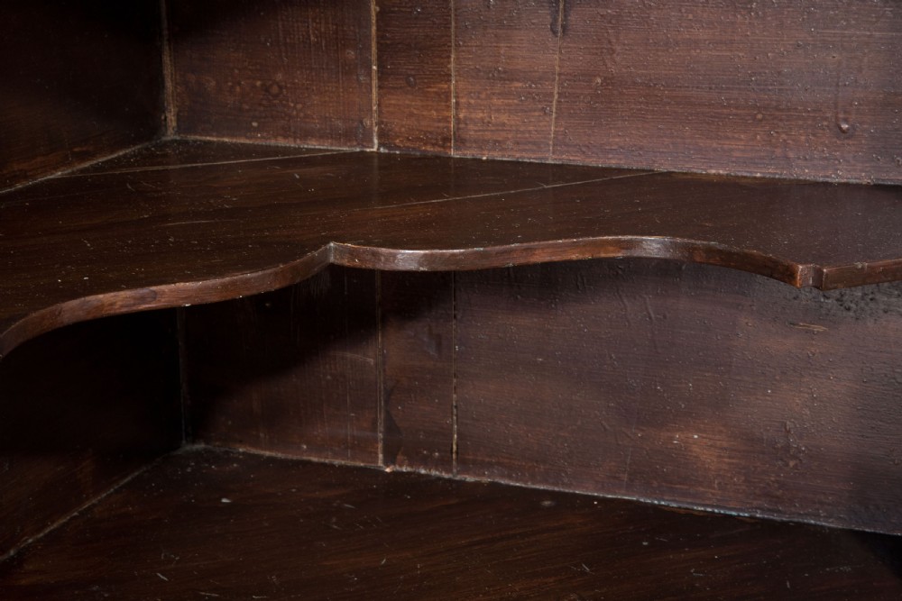 Georgian mahogany display corner cupboard View IV