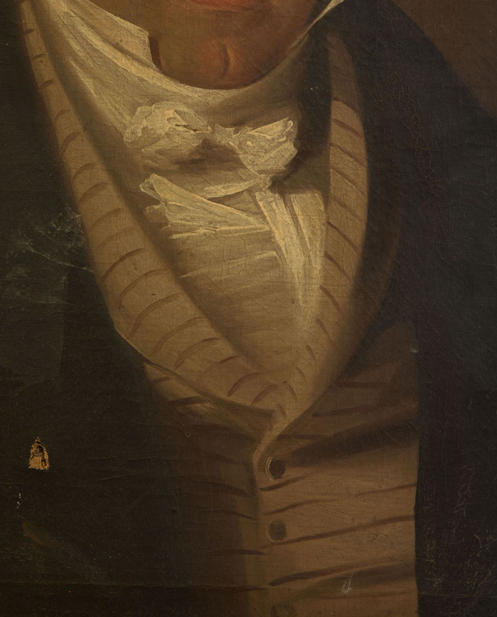 Pair of oil on canvas male & female portraits c1820 View VI