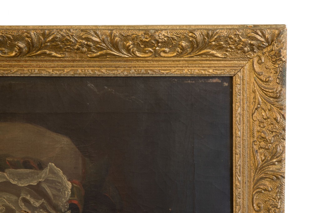 Pair of oil on canvas male & female portraits c1820 View IX
