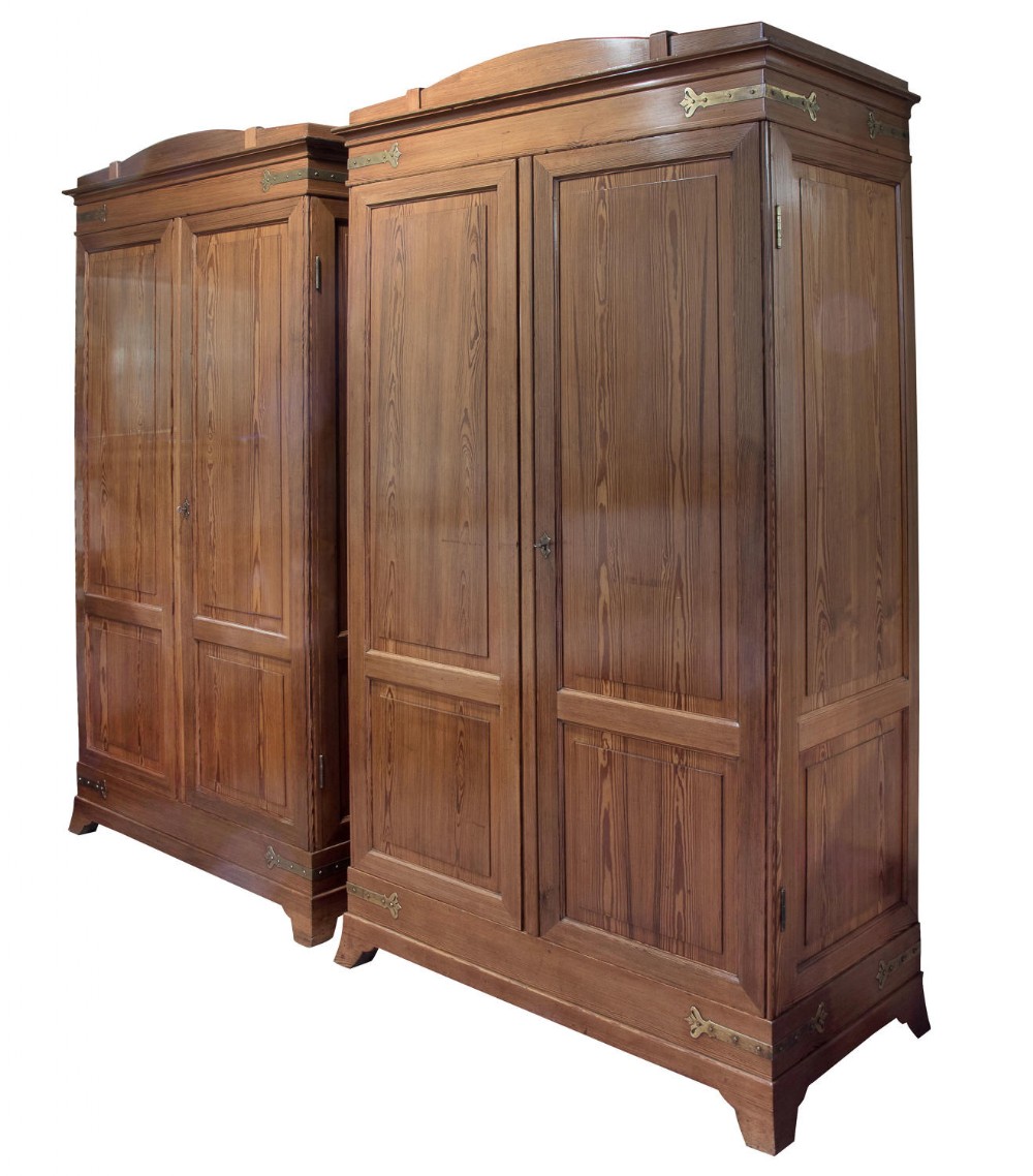Pair of Portois & Fix, pine armories c1890