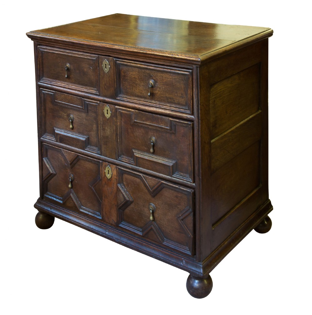 William & Mary Small Oak Chest of Drawers