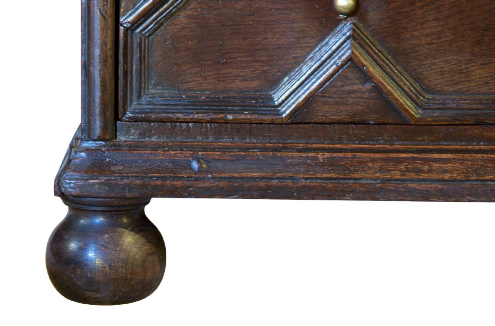 William & Mary Small Oak Chest of Drawers View VII
