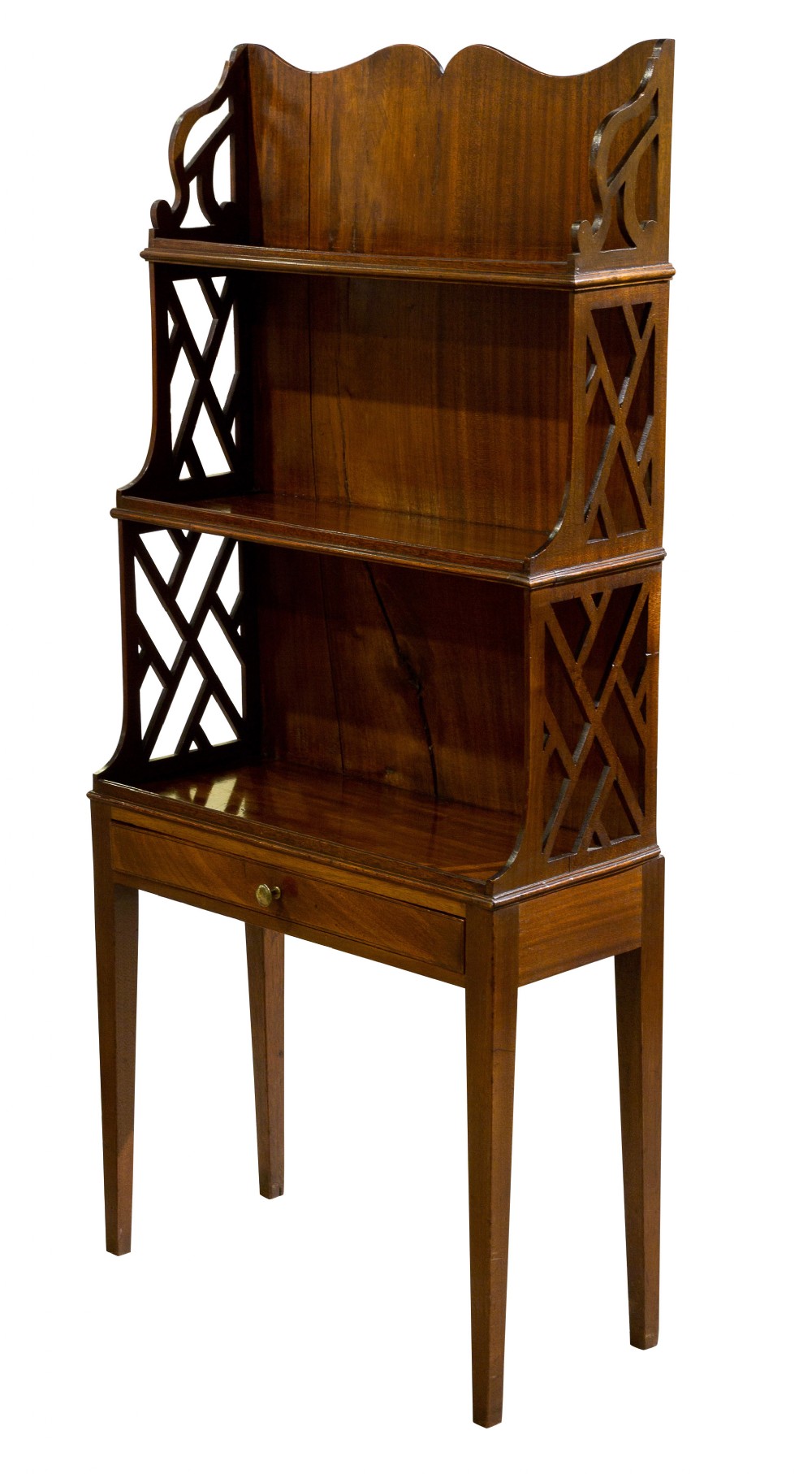 A Set of Fretwork Open Bookshelves 19thc