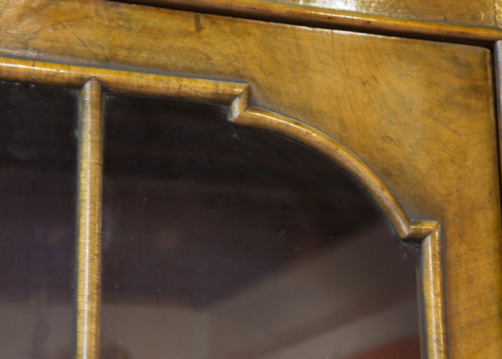 Good Figured Walnut Queen Anne Style Bookcase View VIII