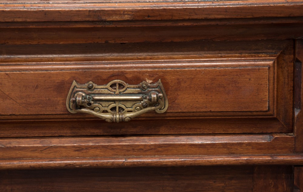 Victorian Walnut Bedside Cupboard c1890 View V