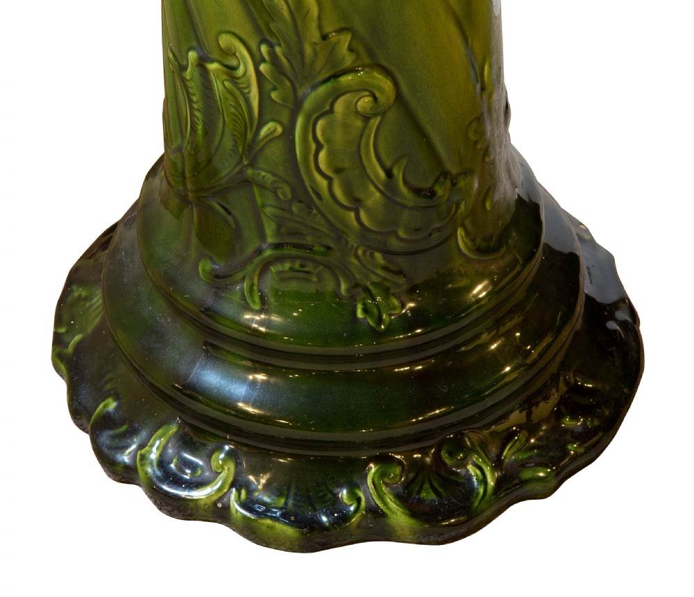 Green Majolica Planter c1900 View V